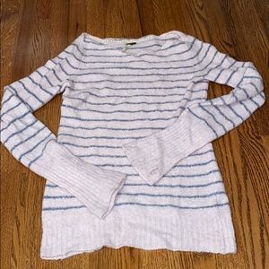 Free People Pink and Grey striped sweater